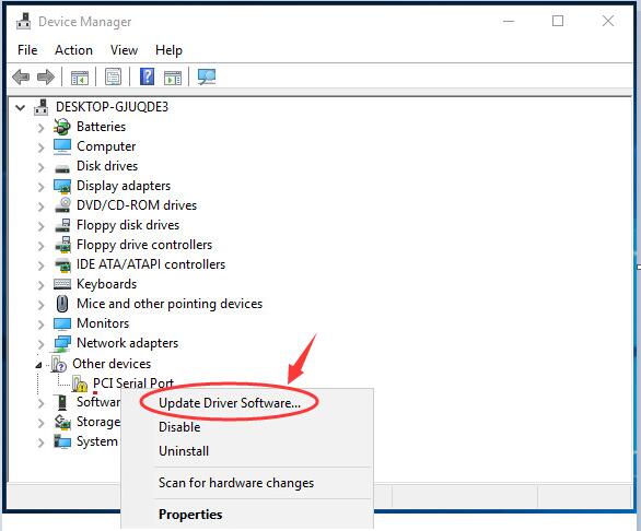 Windows serial device list